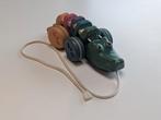 Houten krokodil met trekkoord (PlanToys), Kinderen en Baby's, Ophalen, Gebruikt