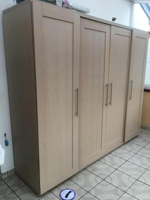 grote 4-deurs kast, Huis en Inrichting, Kasten | Kleerkasten, Gebruikt, 200 cm of meer, 200 cm of meer, 50 tot 75 cm, Met deur(en)