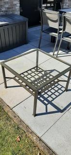 Tuin salontafel, Tuin en Terras, Tuintafels, Ophalen, Zo goed als nieuw, Vierkant, Metaal