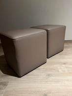 Poef leder, Huis en Inrichting, Ophalen, Zo goed als nieuw