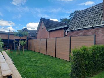 9,4 meter schutting Teak - Partij - Composiet schutting beschikbaar voor biedingen
