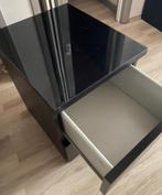 Commode IKEA noir MALM, 1 of 2 laden, Commode ou table de nuit, Overige materialen, Minder dan 100 cm
