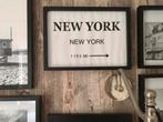 Affiche toile New York 21 x 30 blanc noir, Comme neuf, A4 ou plus petit, Enlèvement ou Envoi, Canevas ou Toile