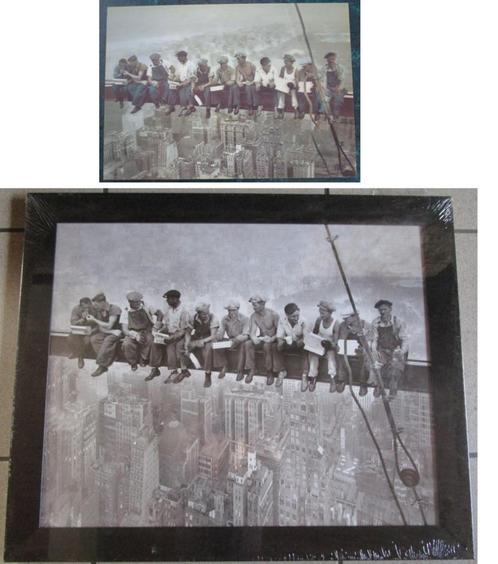 NIEUWE kader poster Bouwvakkers op Empire State Building, Huis en Inrichting, Woonaccessoires | Wanddecoraties, Nieuw, Ophalen of Verzenden