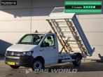 Volkswagen Transporter 150PK Kipper Trekhaak Euro6 Tipper Be, Auto's, Gebruikt, 4 cilinders, Volkswagen, Wit