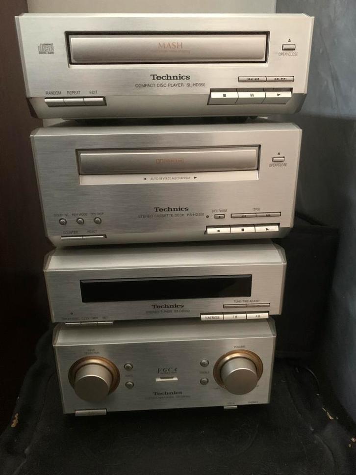 Technics HD350 Vintage miniketting - volledig aluminium, Audio, Tv en Foto, Stereoketens, Gebruikt, Cd-speler, Ophalen of Verzenden