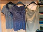 Lot de 2 t-shirts et 1 top, Vêtements | Femmes, T-shirts, Manches courtes, Enlèvement ou Envoi, Bleu, Taille 42/44 (L)