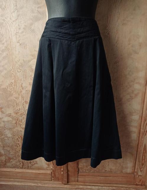 Just in Case, prachtige zwarte rok, satijnglans, mt M, Vêtements | Femmes, Jupes, Comme neuf, Taille 38/40 (M), Noir, Longueur genou