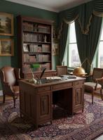 bureau ancien en chêne bon état, Maison & Meubles, Envoi, Utilisé, Bureau