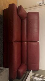 Leren zetel, Huis en Inrichting, Ophalen, 150 tot 200 cm, Driepersoons, Zo goed als nieuw
