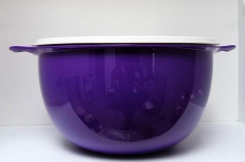 Tupperware Mixing Bowl « Pouce » 10 Liter - Paars, Huis en Inrichting, Keuken | Tupperware, Gebruikt, Bus of Trommel, Wit, Paars