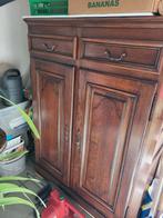 Houten kast met 2 schuiven en schappen/planken, Antiek en Kunst, Ophalen