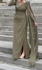 Classy avondjurk khaki, Kleding | Dames, Ophalen of Verzenden, Zo goed als nieuw