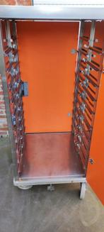 inox kast met trespa deuren en 4 wielen, Huis en Inrichting, Ophalen, Gebruikt