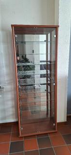 vitrinekast   licht eikenhout en glas, Huis en Inrichting, Kasten | Vitrinekasten, Ophalen, Glas, 50 tot 100 cm, Zo goed als nieuw