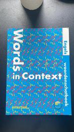 Words in Context woordenschatboek, Engels, Verzenden, Zo goed als nieuw, Intertaal