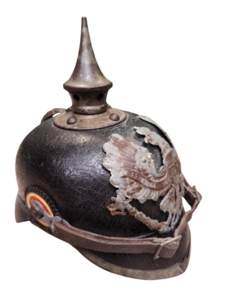 Pruisische „Pickelhaube” punthelm, Eerste Wereldoorlog, Verzamelen, Militaria | Algemeen, Ophalen of Verzenden