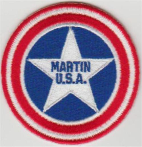 Martin USA stoffen opstrijk patch embleem, Collections, Vêtements & Patrons, Neuf, Envoi
