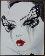 ANTOINE LIESENS / LIKE A BUTTERFLY / ACRYL DOEK / 103x83cm, Antiek en Kunst, Kunst | Schilderijen | Modern, Ophalen