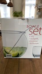 Glazen bowl met 6 glazen, Ophalen, Zo goed als nieuw