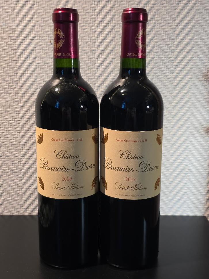 2 bouteilles Château Branaire-Ducru 2019 - Saint-Julien, Collections, Vins, Comme neuf, Vin rouge, France, Envoi