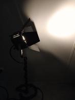 Unieke staanlamp, theaterspot op dikke ketting mat zwart, Huis en Inrichting, Lampen | Vloerlampen, Gebruikt, Ophalen