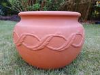 Ronde bloempot terracotta, Tuin en Terras, Bloempotten, Tuin, Rond, Zo goed als nieuw, Minder dan 40 cm