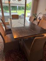 Prachtige marmeren eettafel, Huis en Inrichting, Ophalen, Gebruikt, Rechthoekig, Italiaans design