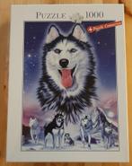 Puzzel Husky in Winterlandschap, Ophalen of Verzenden, 500 t/m 1500 stukjes, Zo goed als nieuw, Legpuzzel