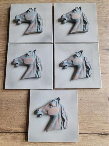 Paarden op canvas ( 5 stuks ) 