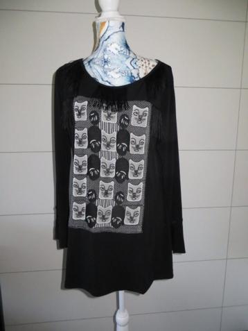 Zwarte tuniek - Save The Queen - Dames - XXL - katjes beschikbaar voor biedingen