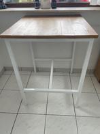 Hoge eettafel met 2 barkrukken – Wilbury (Maisons du Mond, Ophalen, Zo goed als nieuw, Wit