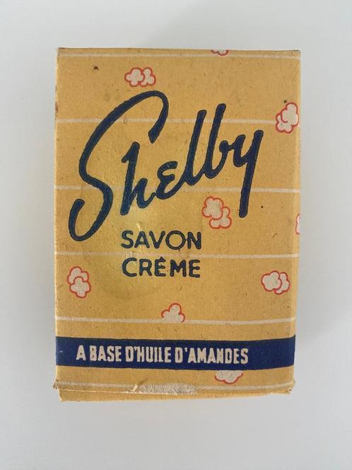 Savon vintage Shelby à l'huile d'amande Liège 1950, Antiquités & Art, Curiosités & Brocante, Enlèvement ou Envoi