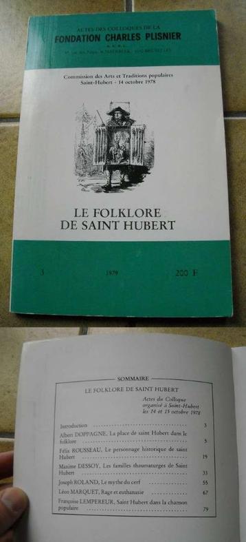 Le folklore de Saint-Hubert beschikbaar voor biedingen