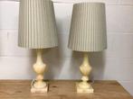 Paire de lampes vintages en albâtre, Enlèvement, Métal, Vintage