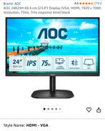 24-inch beeldscherm, Computers en Software, Ophalen of Verzenden, Zo goed als nieuw, HDMI