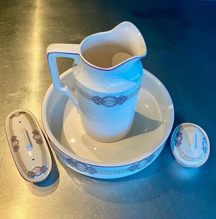 Art Deco Toiletset Keramiek, Antiek en Kunst, Antiek | Keramiek en Aardewerk, Ophalen