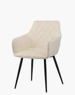 Eetkamerstoelen keukenstoelen beige stof 4 of 6 stuks, Ophalen, Nieuw, Stof