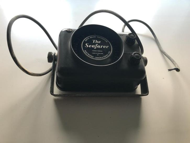 Vintage The Seafarer Depth Below Transducer, Watersport en Boten, Navigatiemiddelen en Scheepselektronica, Zo goed als nieuw, Kabel of Apparatuur