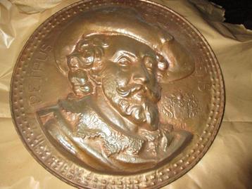 groot koperen bord van Rubens beschikbaar voor biedingen