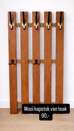 Mooie vintage kapstok. Teakhou, Moins de 100 cm, Portemanteau mural, Comme neuf, Enlèvement