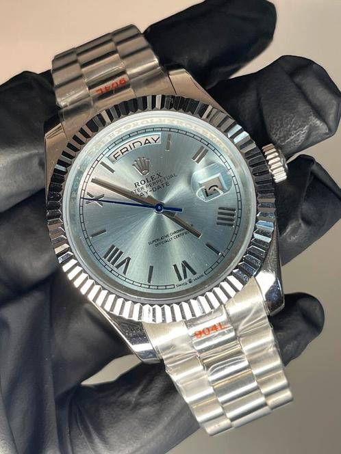 Rolex day date oyster perpetual skyblue 41 mm, Handtassen en Accessoires, Horloges | Heren, Nieuw, Polshorloge, Overige merken