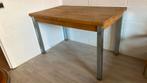 Table bois et métal Habitat 125x 76 x h76 cm, 100 à 150 cm, 100 à 150 cm, Rectangulaire, Habitat