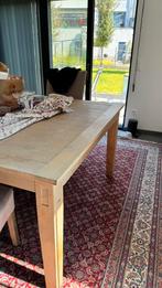 Massief houten, landelijke eettafel met 4 stoelen, Huis en Inrichting, Ophalen, Gebruikt, Landelijk, Vier personen