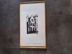 Zeefdruk Oostende Spaans huisje 1741 door Geuvels 1981, Antiek en Kunst, Kunst | Etsen en Gravures, Ophalen of Verzenden