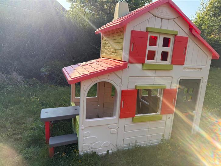 Smoby duplex speelhuis, Kinderen en Baby's, Speelgoed | Buiten | Speeltoestellen, Zo goed als nieuw, Ophalen