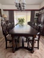 eiken eettafel + 6 stoelen, Antiek en Kunst, Ophalen