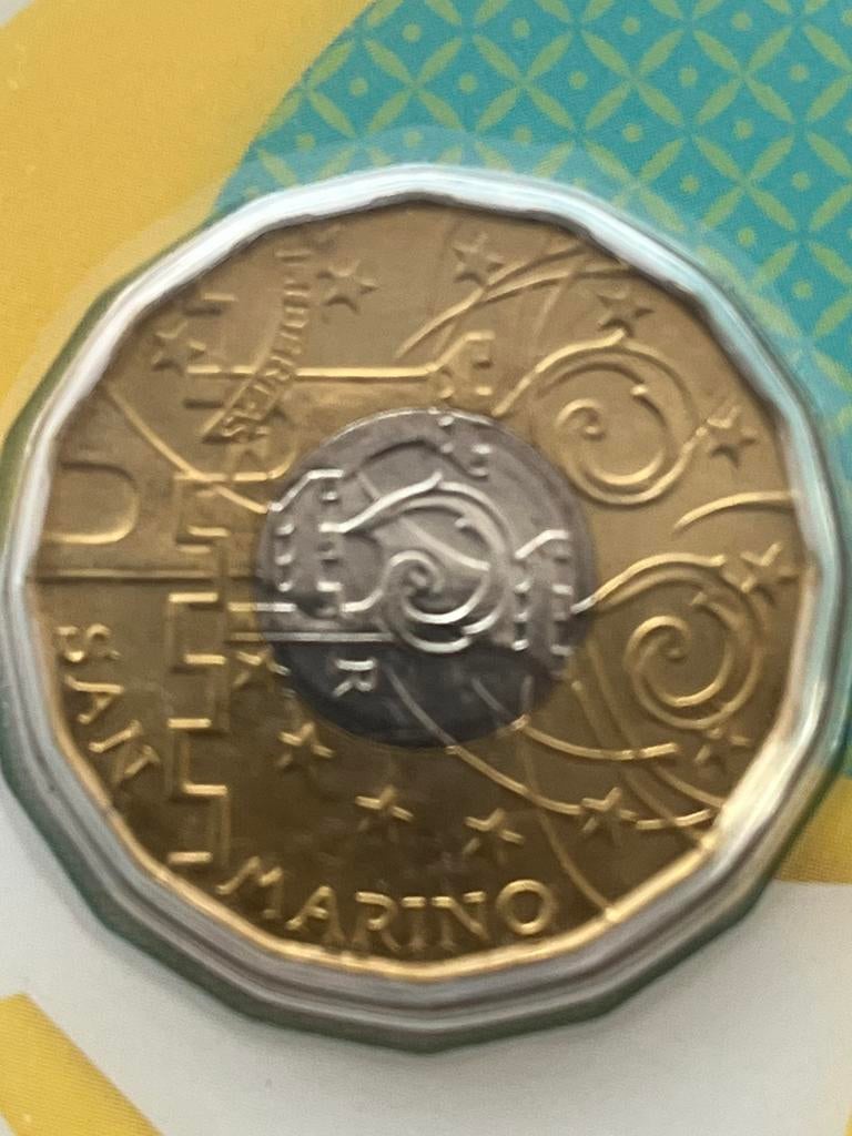 San Marino 5€ 2016 in coincard, Postzegels en Munten, Munten | Europa | Euromunten, Ophalen, San Marino, 5 euro, Losse munt