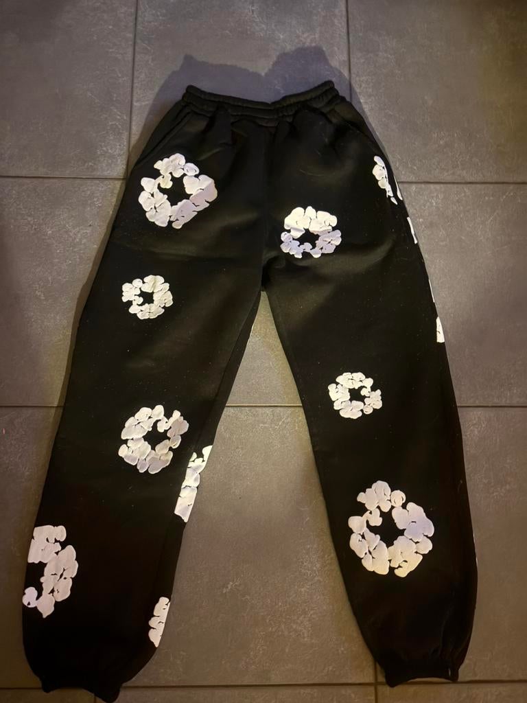 Denim tears jogging, Kleding | Dames, Homewear, Ophalen, Zo goed als nieuw, Maat 38/40 (M), Zwart