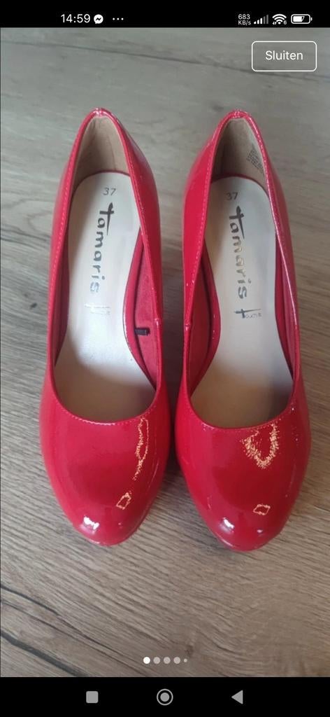 Rode pumps Tamaris - maat 37, Ophalen, Rood, Pumps